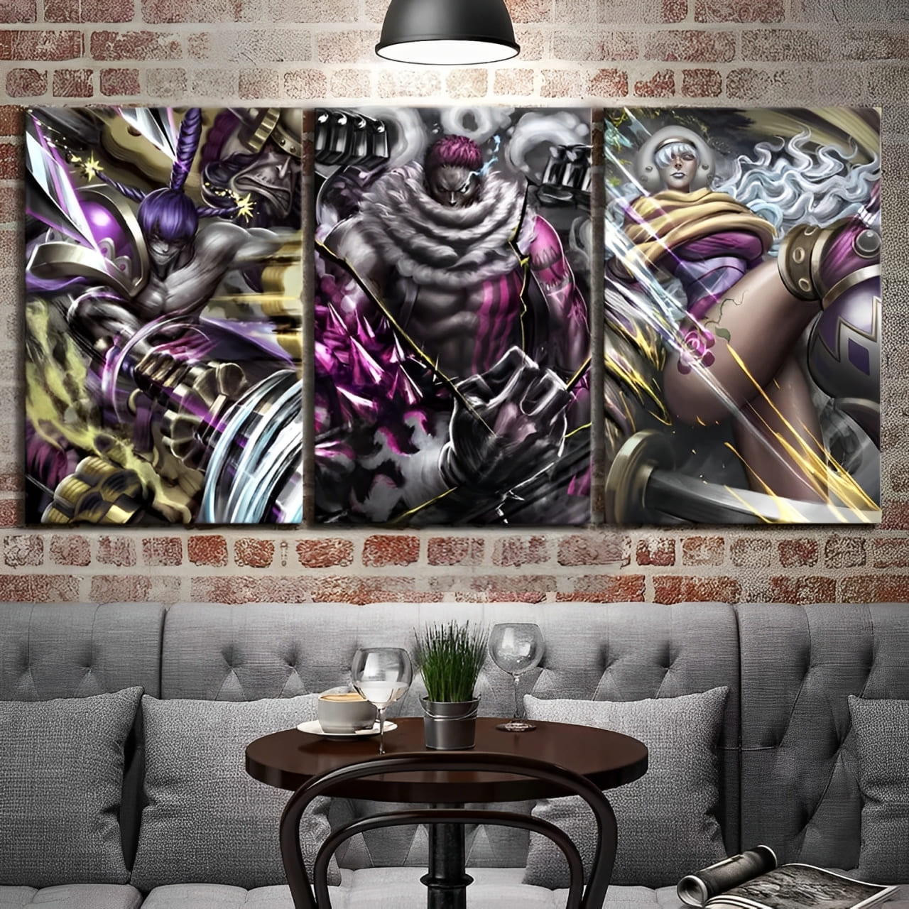 tableau toile one piece 3 parties sweet commanders big mom 1