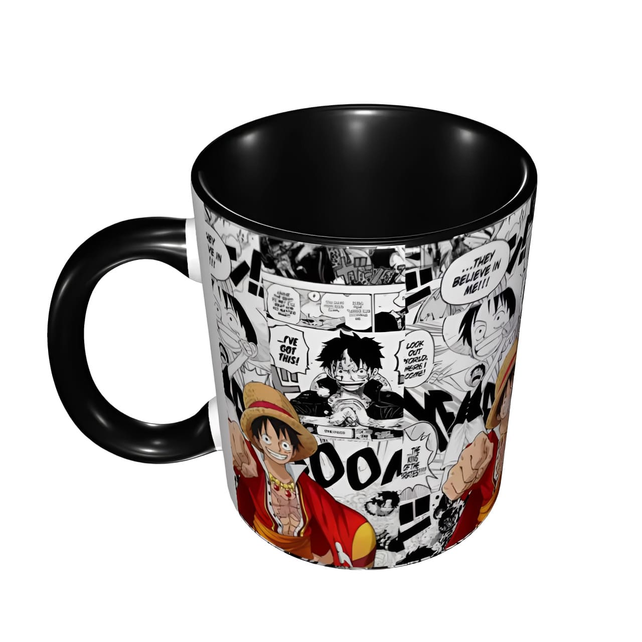 tasse one piece noir luffy pages manga 1