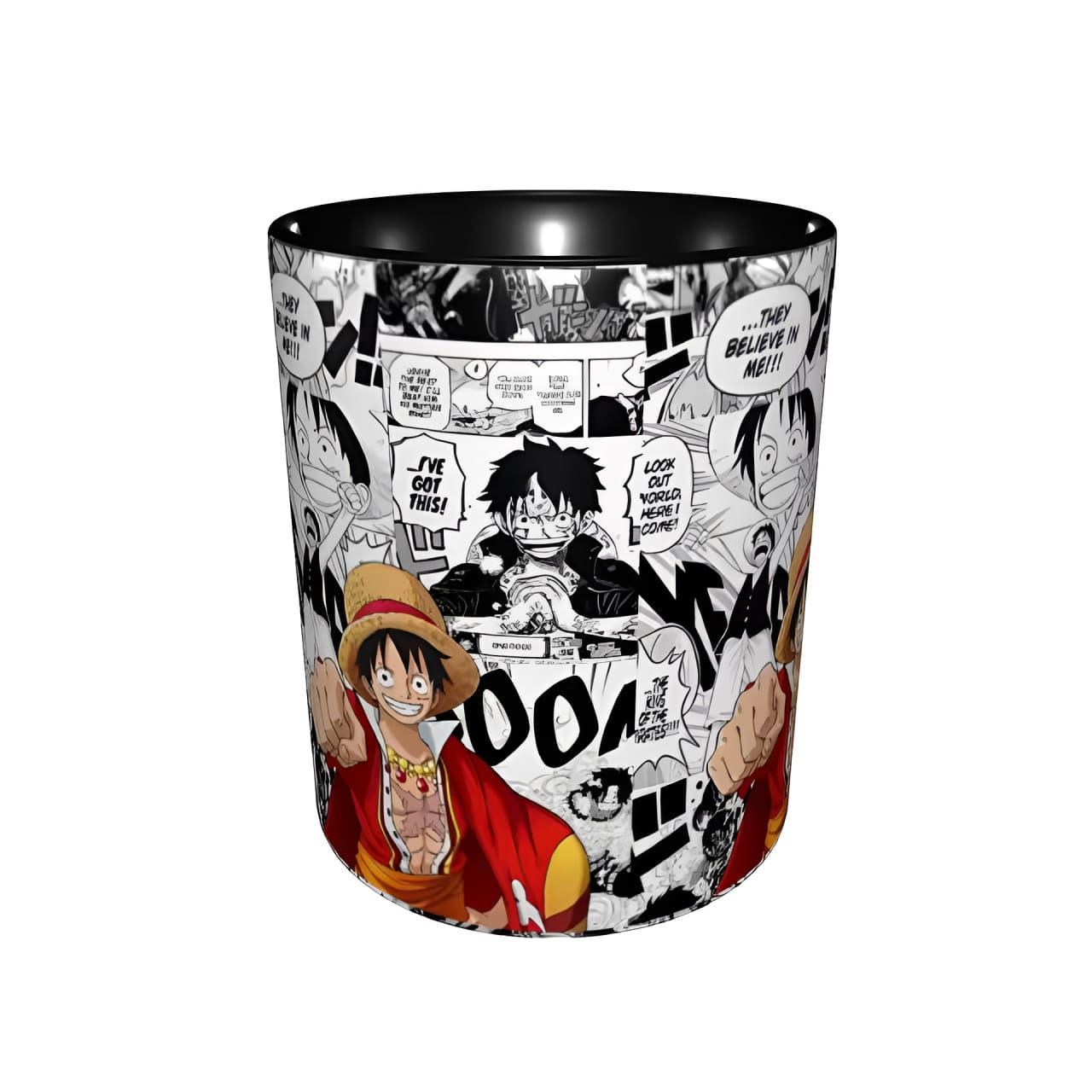 tasse one piece noir luffy pages manga 2