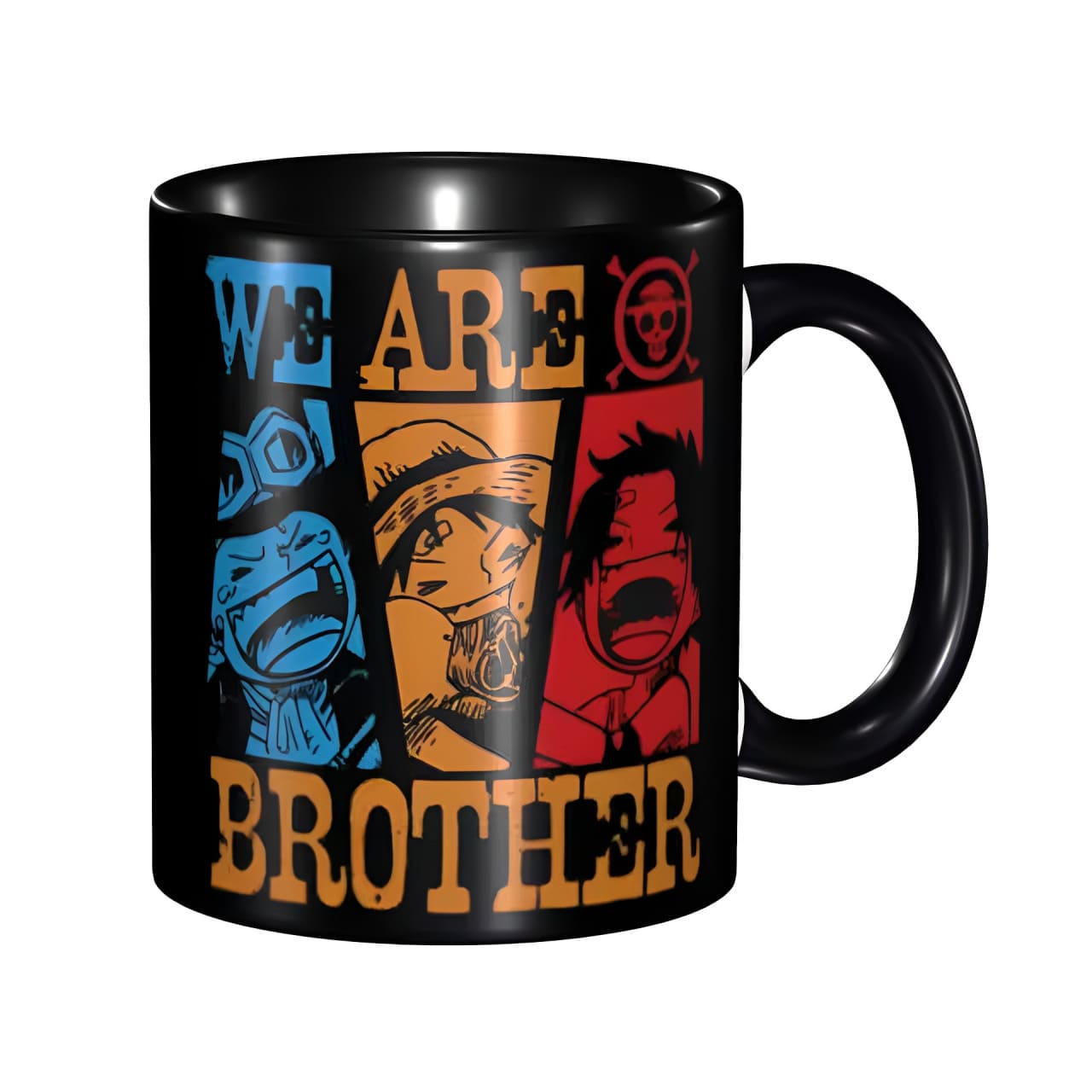 tasse one piece we are bother luffy ace sabo noir