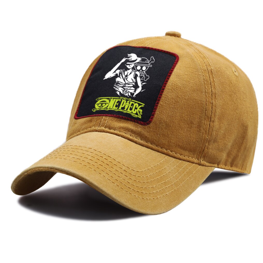 casquette one piece strawhat luffy jaune