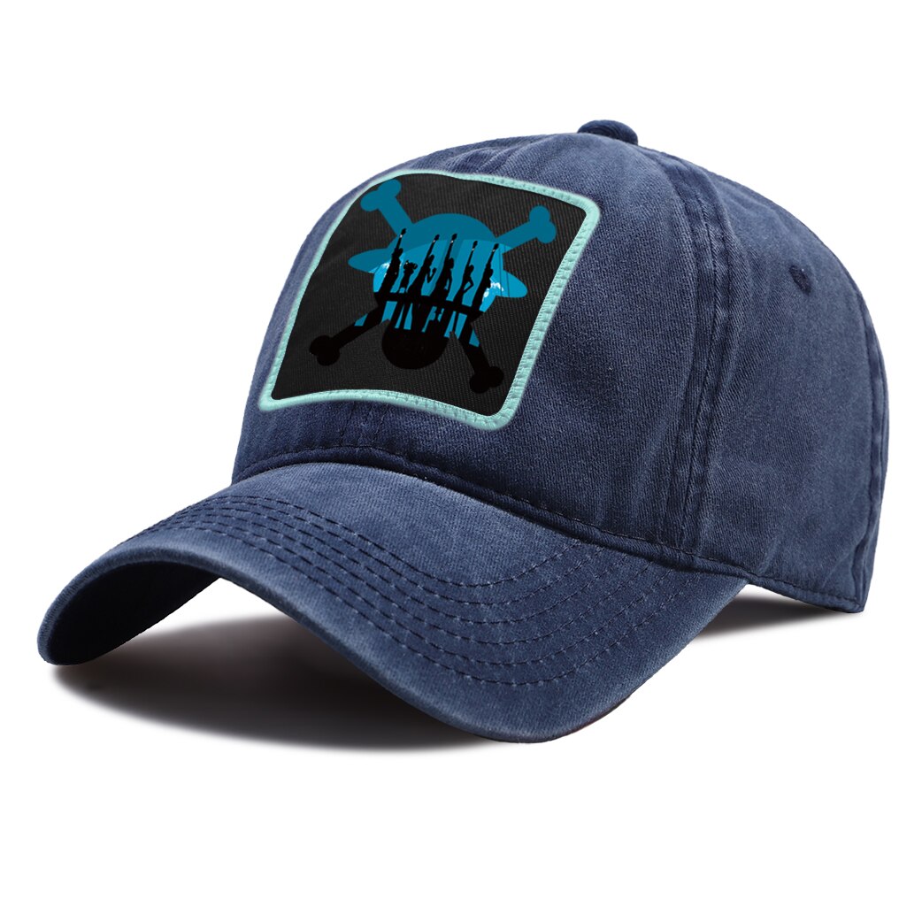 casquette one piece crâne mugiawara bleu marine