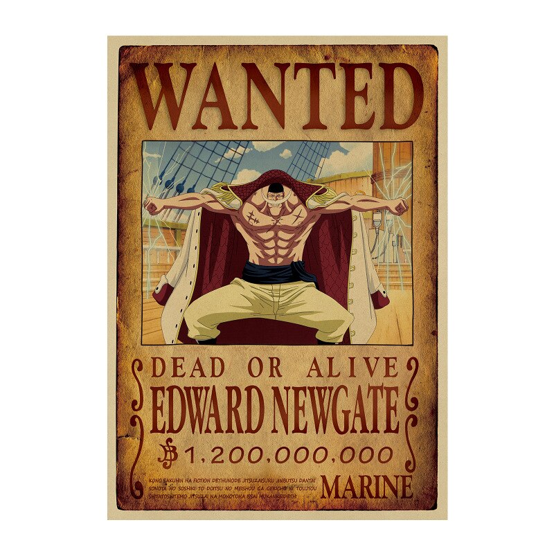 Affiche Wanted One Piece Barbe Blanche