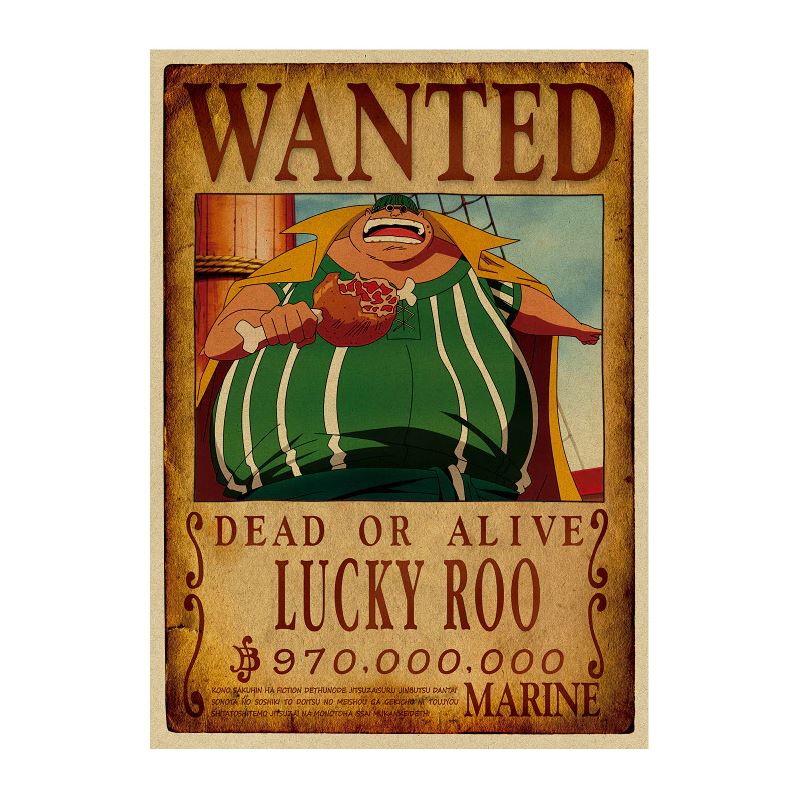 affiche wanted avis de recherche lucky roo one piece