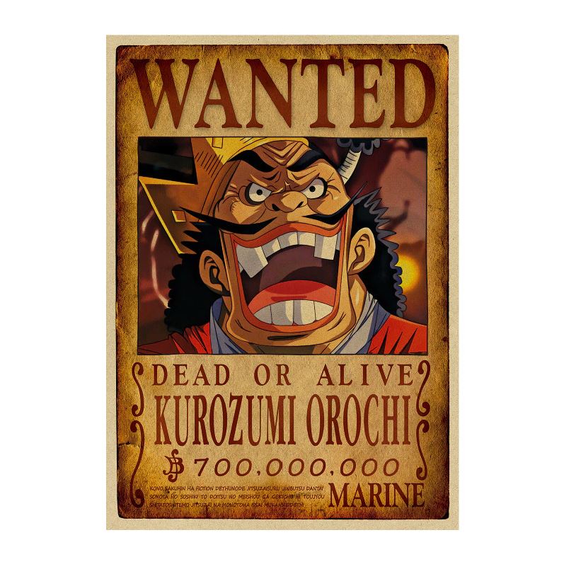 affiche wanted avis de recherche kurozumi orochi one piece