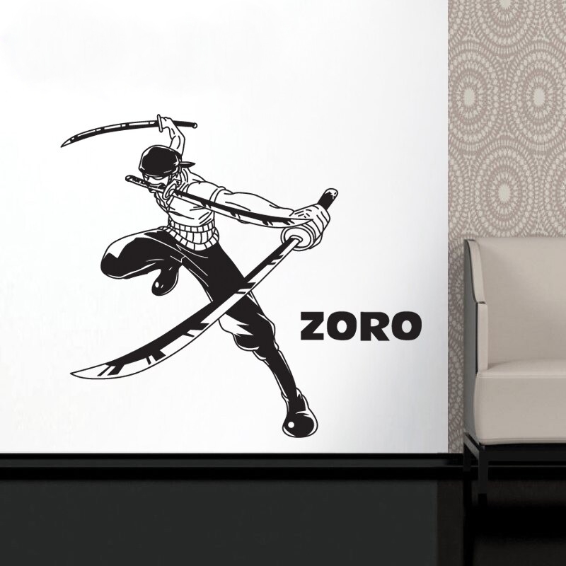 stickers mural zoro sabres 2 one piece 1