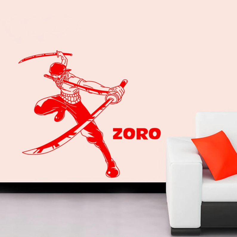 stickers mural zoro sabres 2 one piece 3