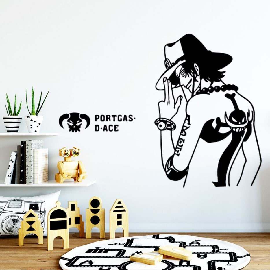 Sticker Mural One Piece Ace Back 2