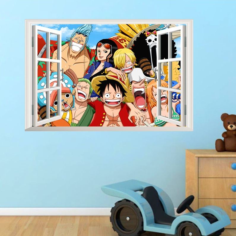 stickers mural fenetre one piece 2