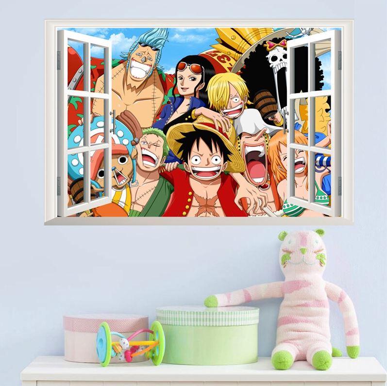 stickers mural fenetre one piece 3