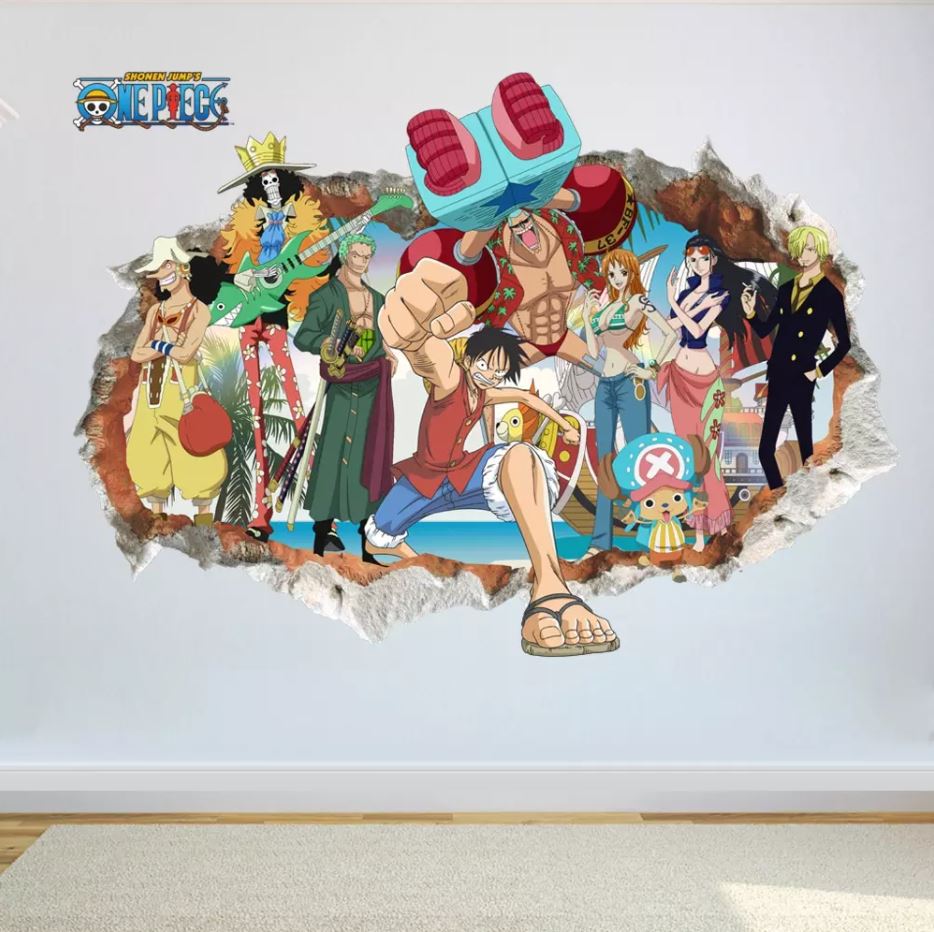 stickers mural mugiwara one piece 3