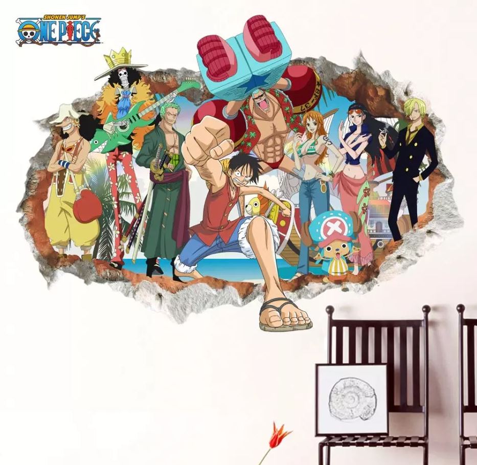 stickers mural mugiwara one piece 2