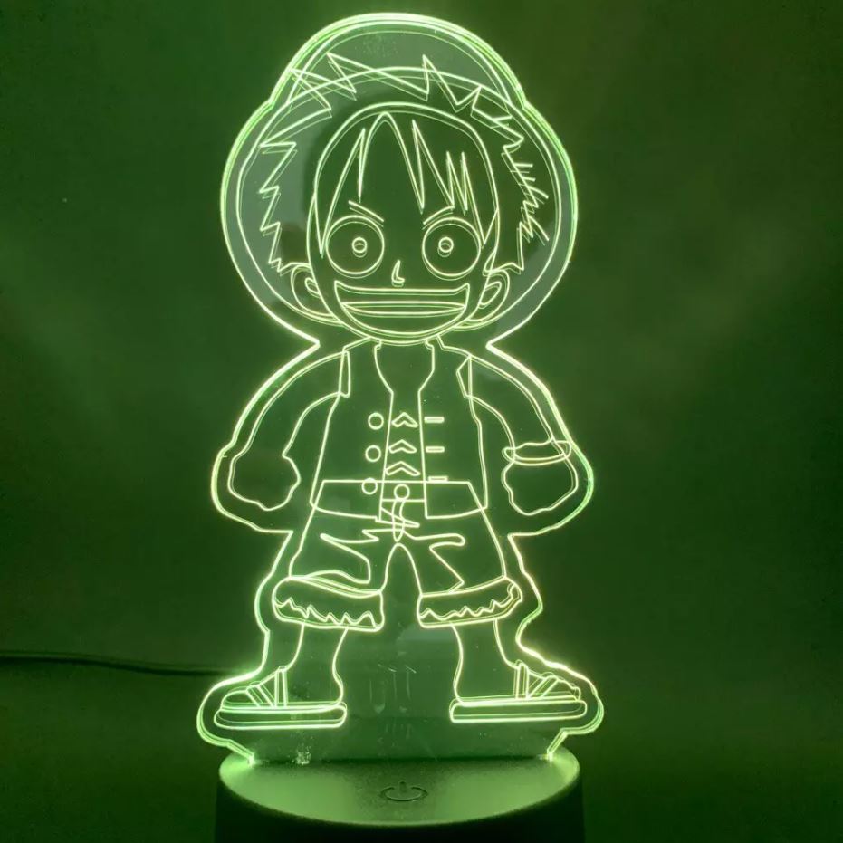 lampe 3d one piece monkey luffy kid 2 vert