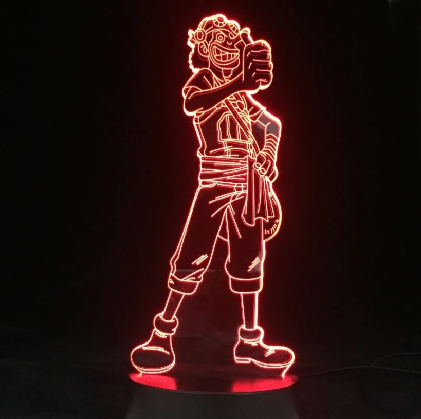 lampe 3d one piece usopp rouge