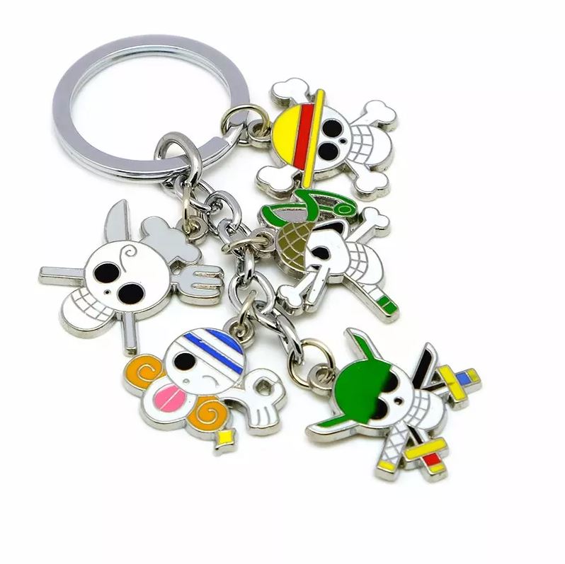 porte cles one piece five jolly roger 1