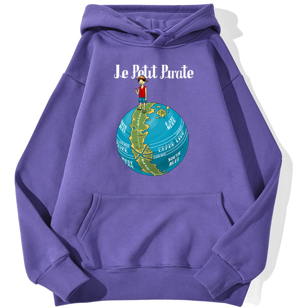 sweatshirt hoodie one piece petit pirate violet