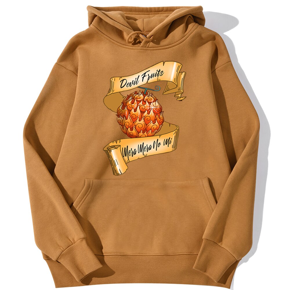 sweatshirt hoodie one piece fruit demon brun
