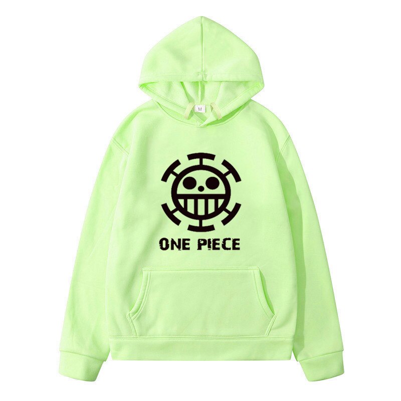 sweatshirt hoodie one piece traflagar law logo noir 6