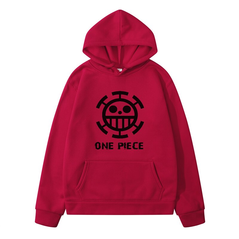 sweatshirt hoodie one piece traflagar law logo noir 8