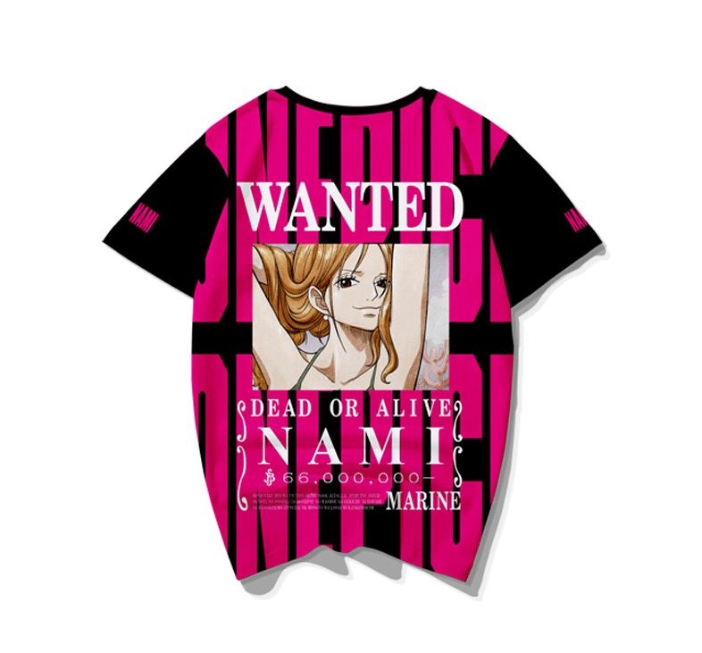 t shirt one piece wanted nami 3