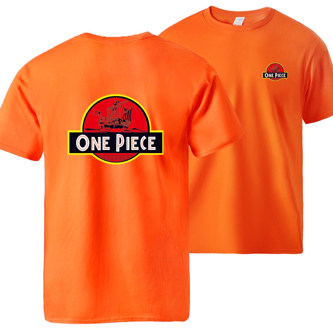 t shirt one piece jurassic vogue merry orange