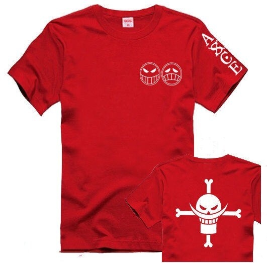 t shirt one piece ace barbe blanche rouge