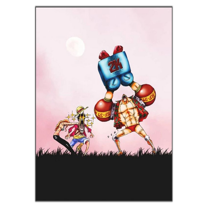 tableau toile one piece franky shiny 3