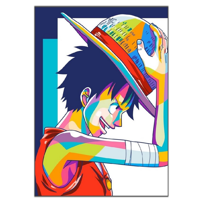 tableau toile one piece monkey luffy color 3