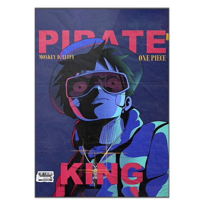 tableau toile one piece pirate king 3