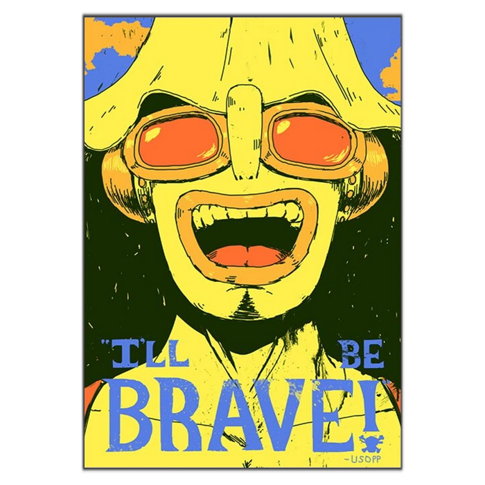 tableau toile one piece quote usopp 3