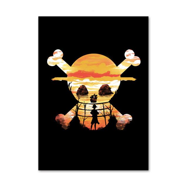 tableau toile one piece luffy spray paint 3