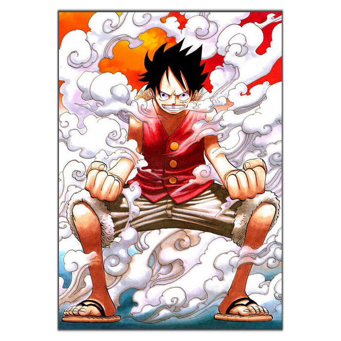 tableau toile one piece monkey luffy smoke 3