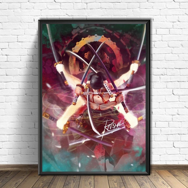 tableau toile one piece roronoa zoro nismal 4