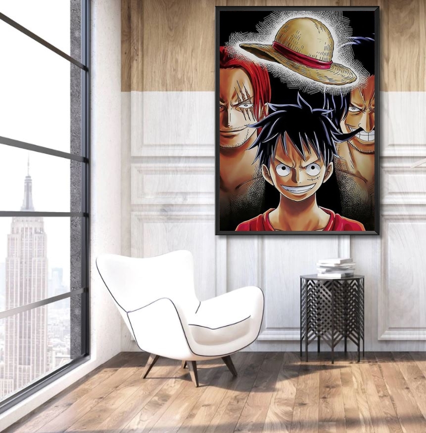 tableau toile one piece heritage luffy shanks roger 5