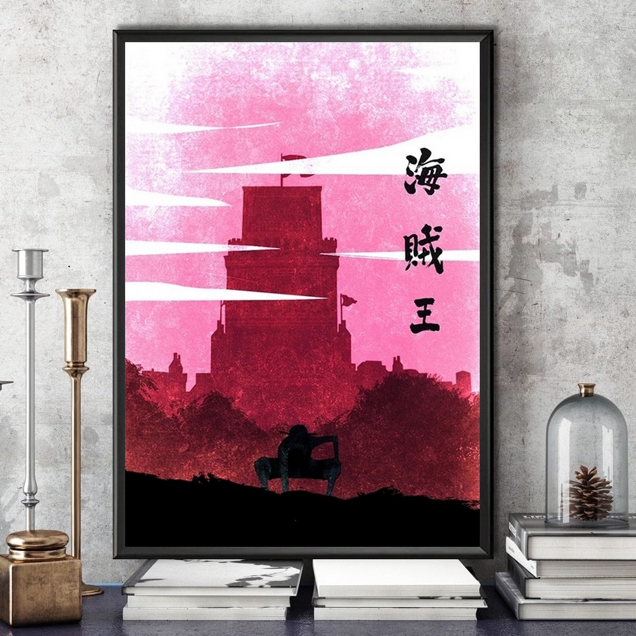 tableau toile one piece landscape monkey luffy enies lobby 4