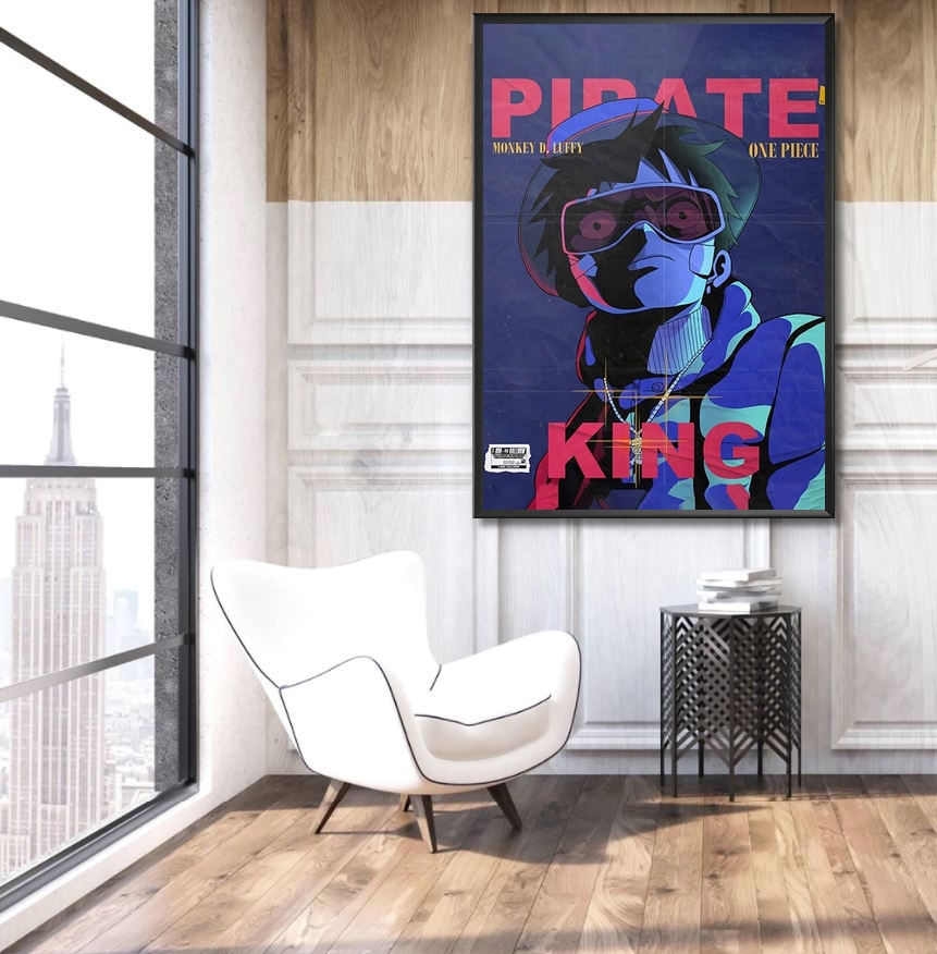 tableau toile one piece pirate king 5