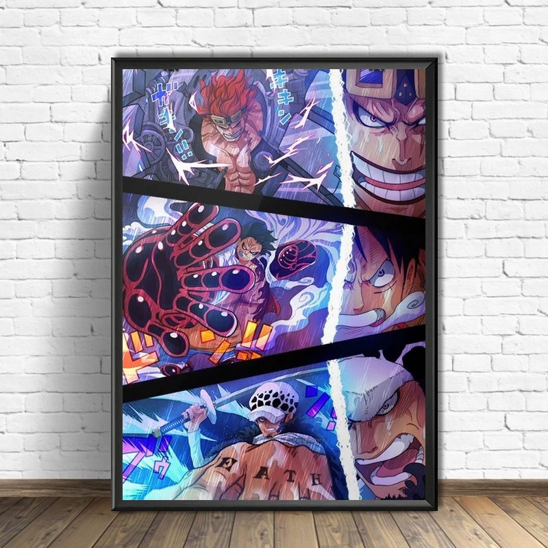 tableau toile one piece aliance luffy law kid 4