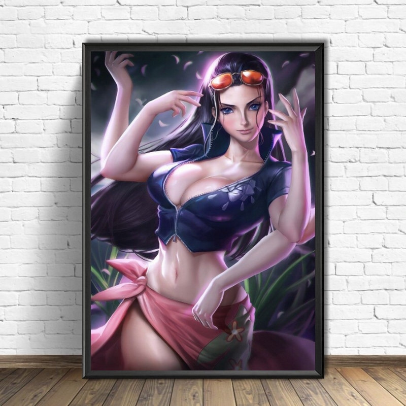 tableau toile one piece nico robin purple 4