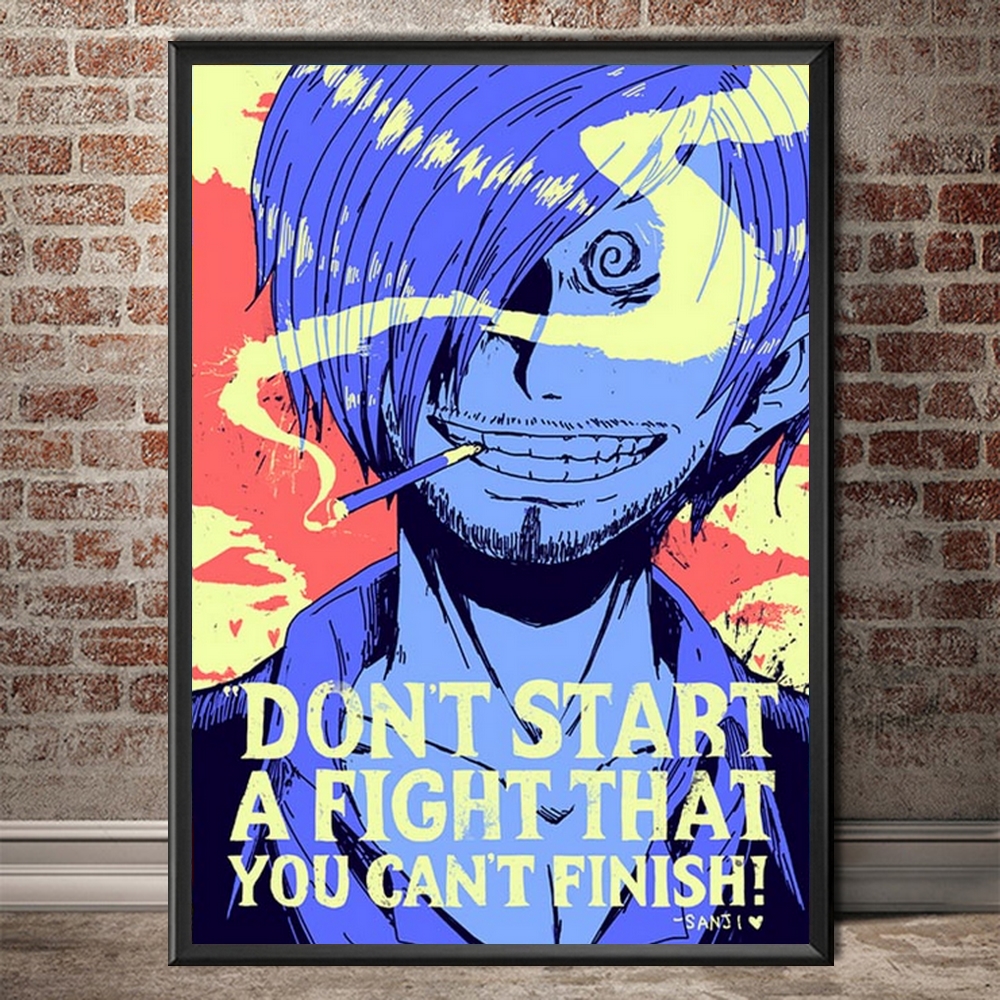 tableau toile one piece quote vinsmoke sanji 4