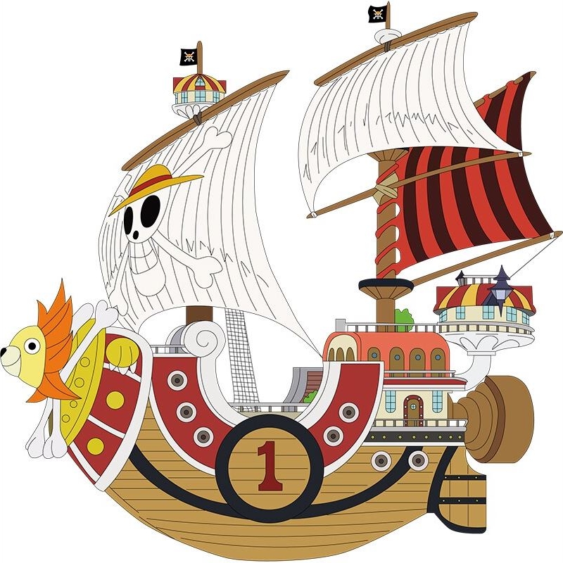 autocollant one piece thousand sunny 2