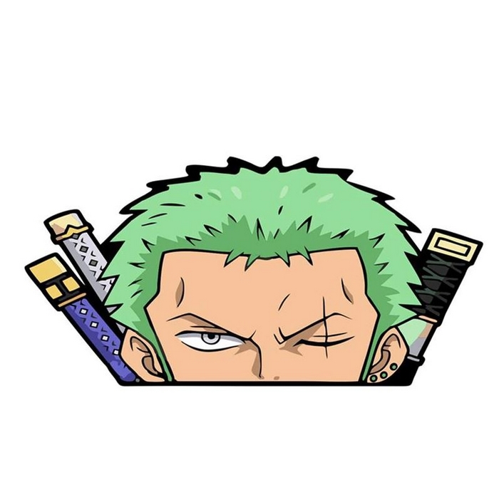 Autocollant One Piece Zoro Face