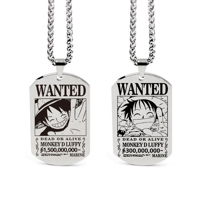 Collier One Piece Wanted Monkey D. Luffy