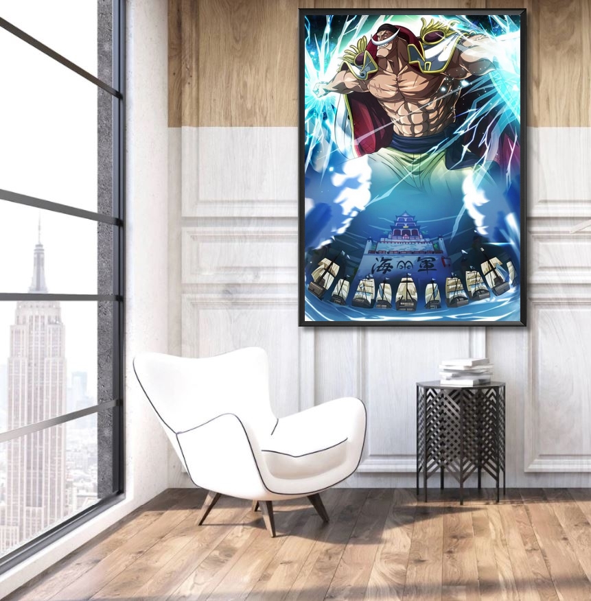 tableau toile one piece barbe blanche marine ford 4