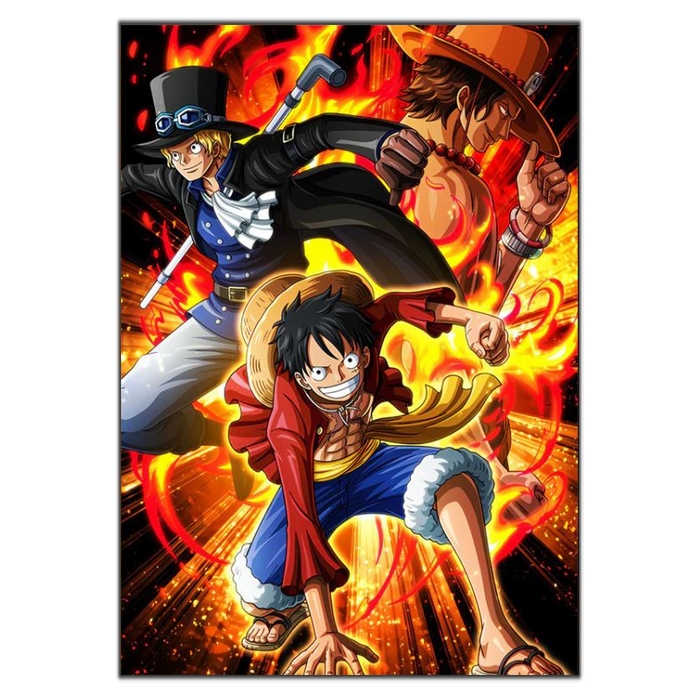 tableau toile one piece trois frere luffy ace sabo 2