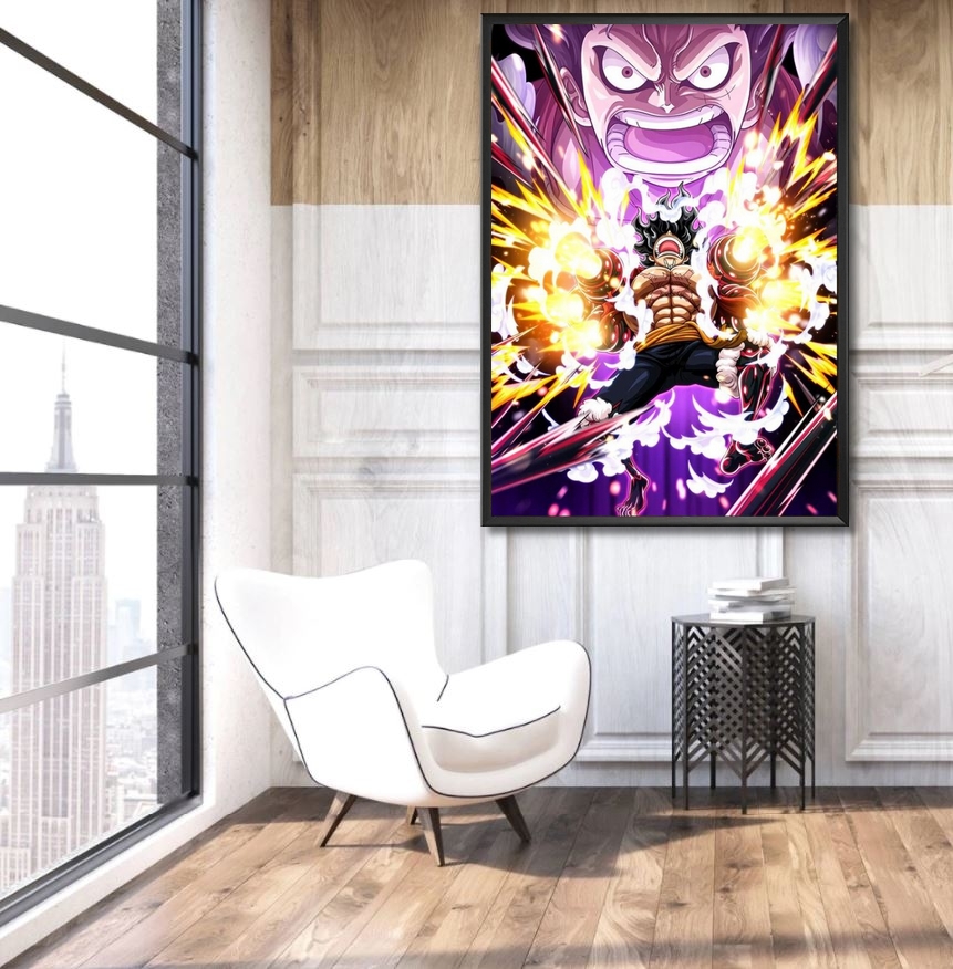 tableau toile one piece monkey luffy black mamba 1