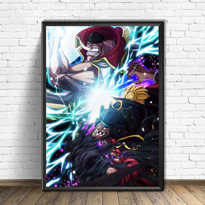 tableau toile one piece newgate teach barbe blanche noire 2