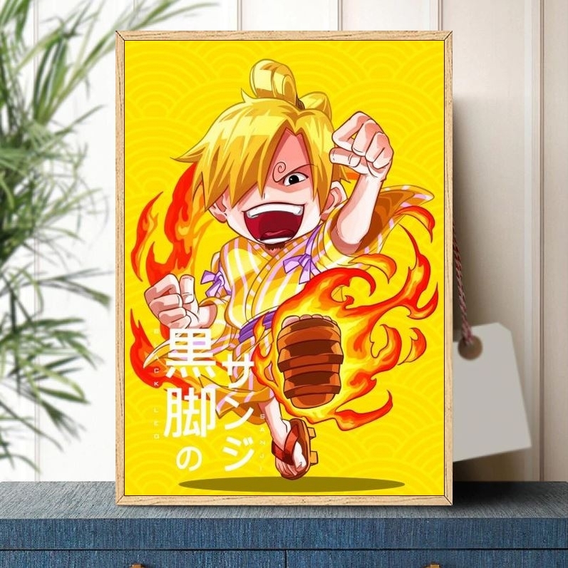 tableau toile one piece sanji tiny wano 1