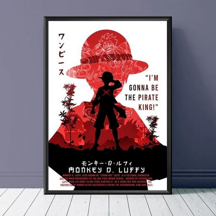 tableau toile one piece monkey luffy red shadow 1