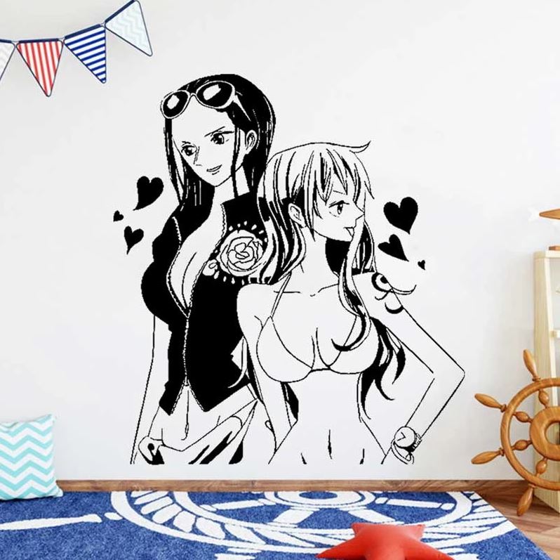 Sticker Mural One Piece Robin & Nami