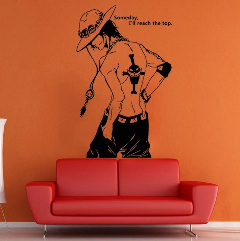 sticker mural one piece portgas ace top 3